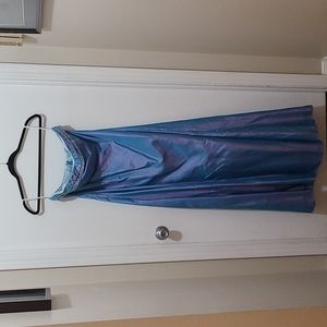 90s blue vintage prom dress